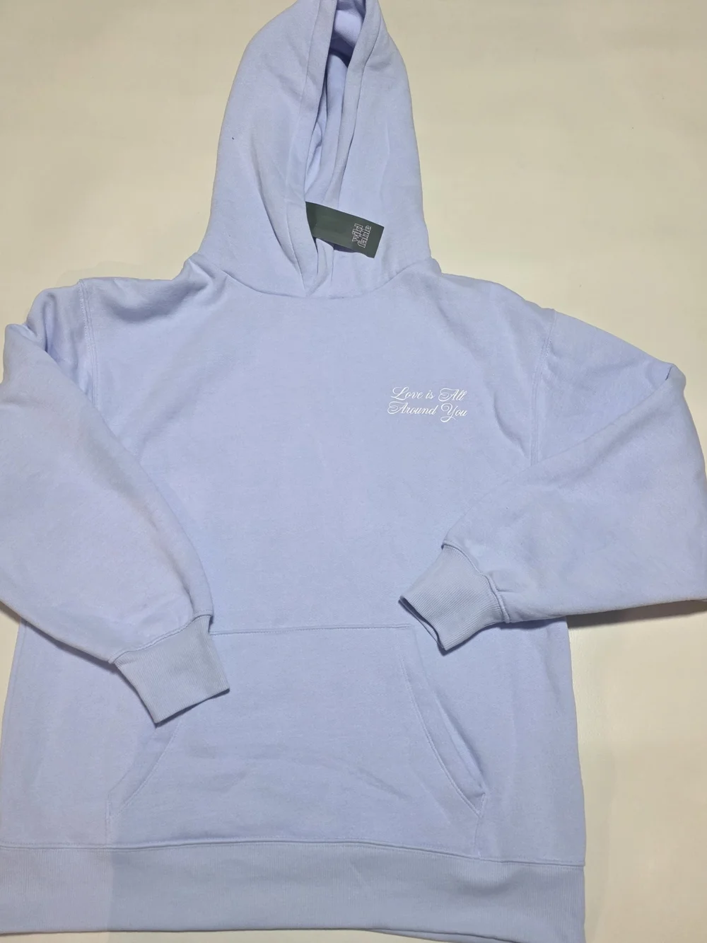 Wild Fable Women's Oversize Sweatshirt Hoodie, Size XS - Light Aqua Blue. - Picture 2 of 7